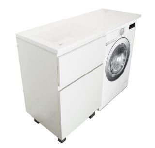 Напольная тумба с раковиной Эстет Dallas Luxe ФР-00002519 Л 140см два ящика белый